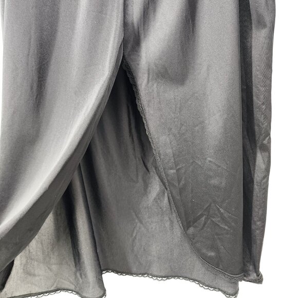 Vintage VTG Vanity Fair Womens Half Slip Skirt 11760 Size L Black Nylon Lace Tri - Picture 5 of 7